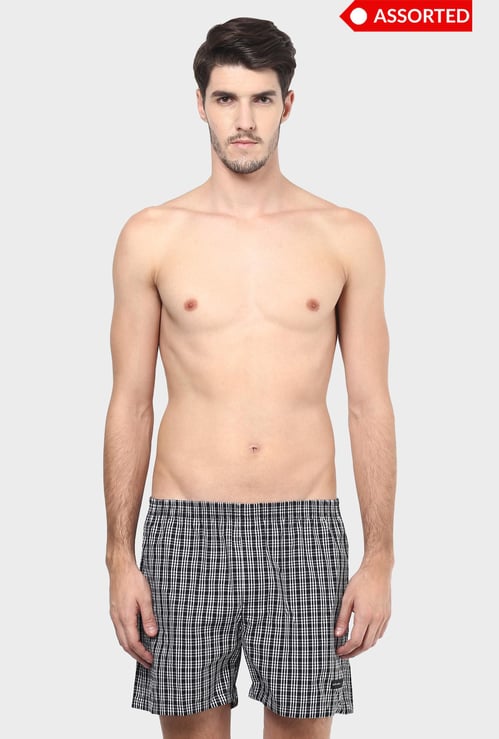 CHROMOZOME Checks Print Boxers - Pack of 2 -  ASSORTED Colour & Design