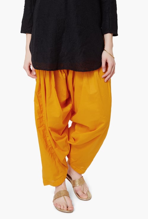 MELANGE Solid Cotton Salwar