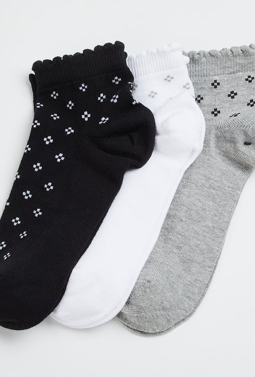 GINGER Women Jacquard Socks - Pack of 3