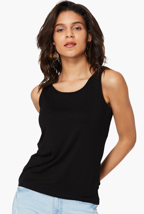 CODE Solid Sleeveless Top