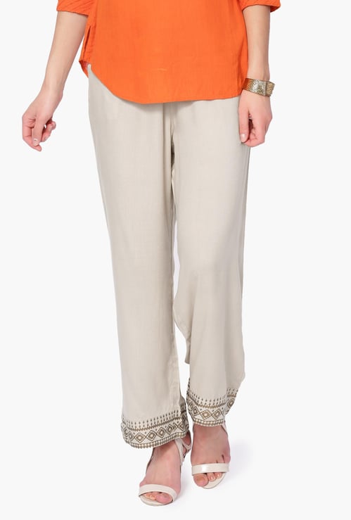 MELANGE Printed Hem Pants