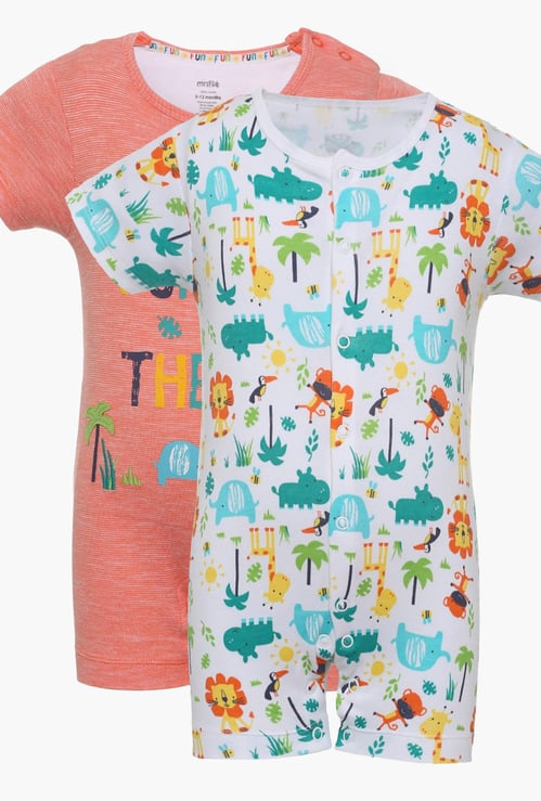FS MINI KLUB Cotton Romper - Pack Of 2