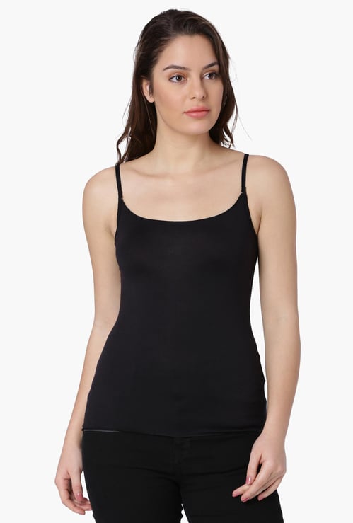 GINGER Solid Shoulder Strap Camisole