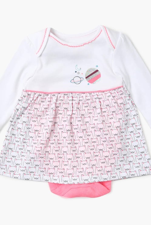 FS MINI KLUB Cute Kitty Printed Bodysuit