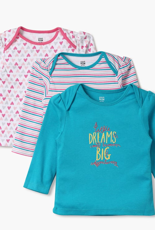 FS MINI KLUB Printed T-Shirts Set- Pack Of 3 Pcs.