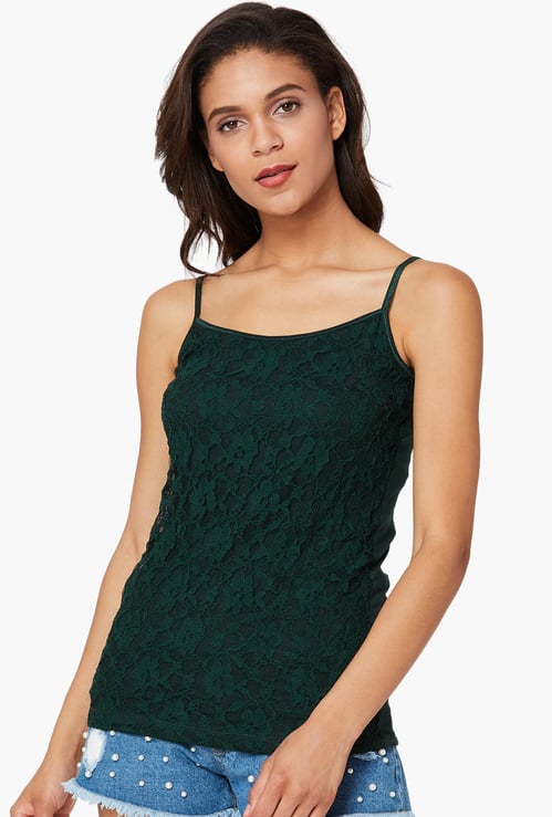 CODE Lace Overlay Cami Top