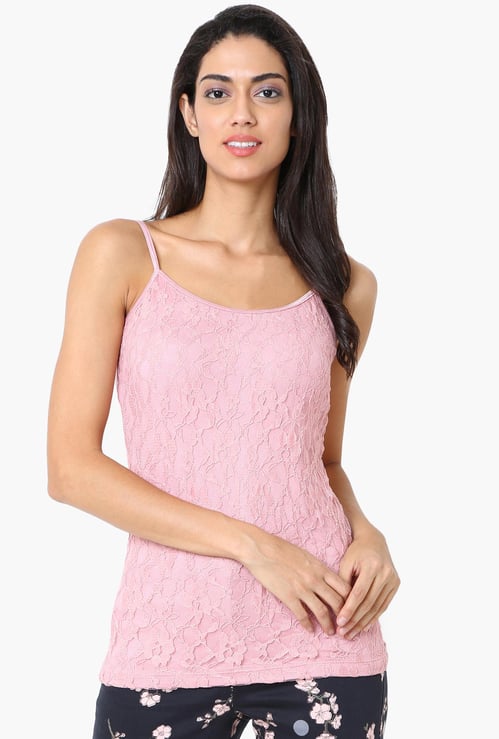 CODE Lace Overlay Cami Top