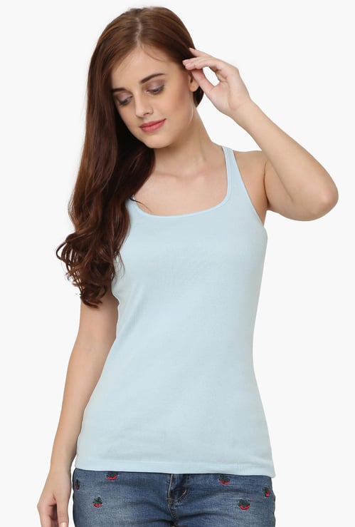 GINGER Solid Knitted Tank Top