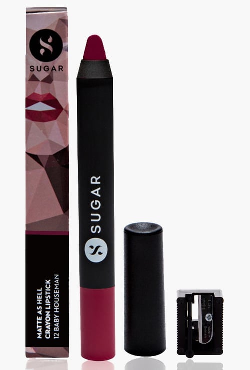SUGAR Matte As Hell Crayon Lipstick- 12 Baby Houseman