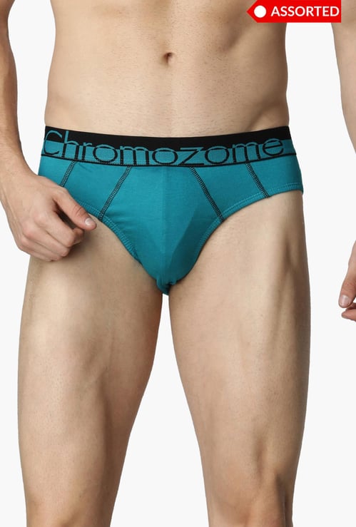 CHROMOZOME Solid Men Brief - Assorted Colour & Design
