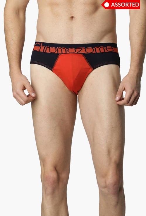 CHROMOZOME Solid Men Brief - Assorted Colour & Design