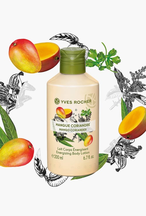 YVES ROCHER Energizing Body Lotion- Mango Coriander -200Ml