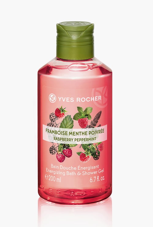 YVES ROCH Energizing Raspberry Peppermint Bath and Shower Gel - 200ml