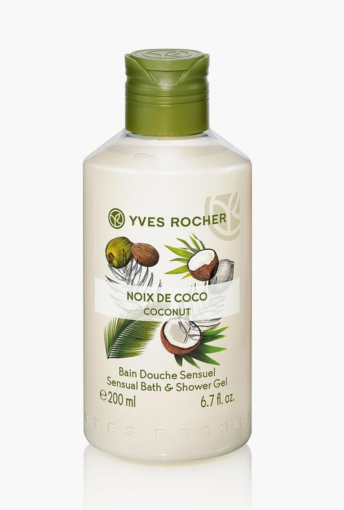 YVES ROCHER Sensual Bath and Shower Gel- Coconut- 200ml