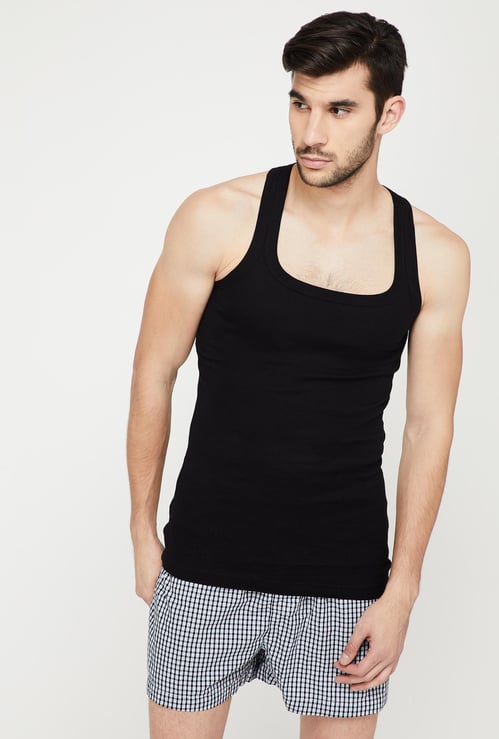 CHROMOZOME Racerback Cotton Solid Vest