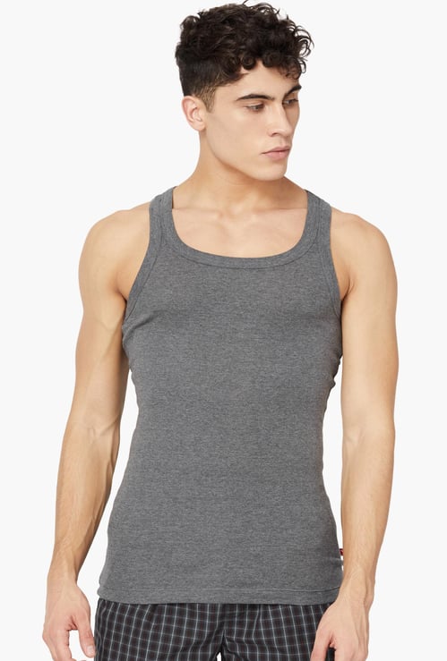 CHROMOZOME Racerback Cotton Solid Vest