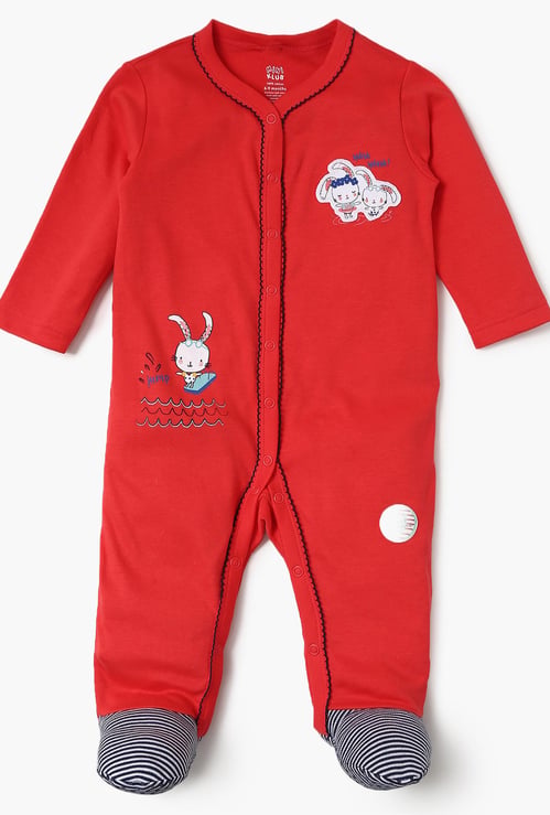 FS MINI KLUB Applique Scallop Detailed Sleepsuit
