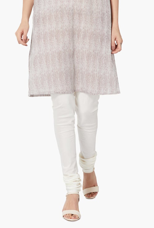 MELANGE Solid Salwars with Elasticated Waistband