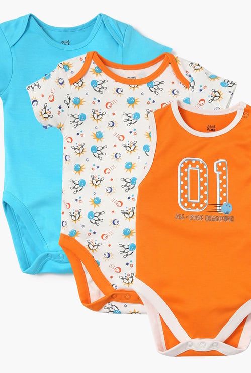 FS MINI KLUB Graphic Print Bodysuit Pack- 3 Pcs.