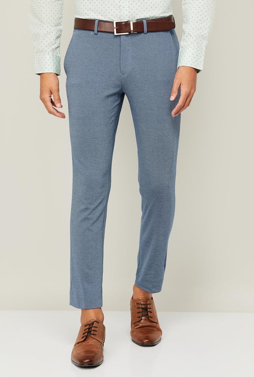 CODE Men Super Slim Formal Trousers