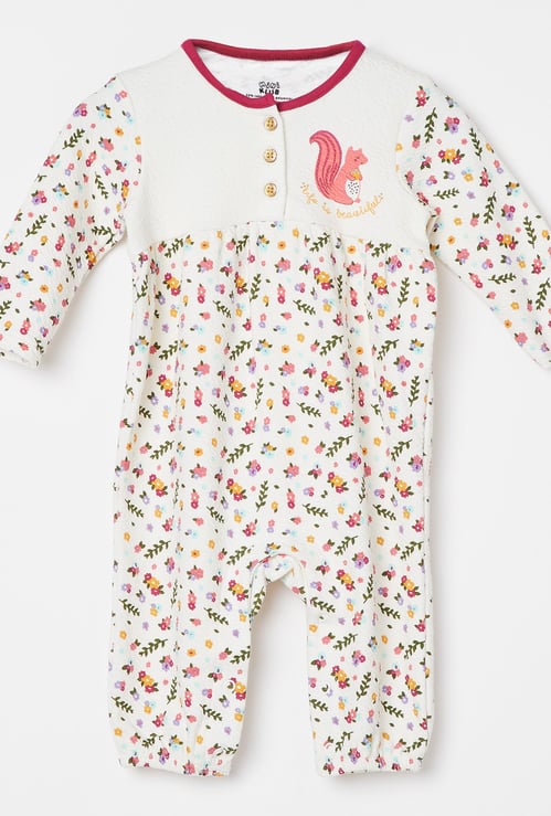 FS MINI KLUB Floral Print Romper with Headband