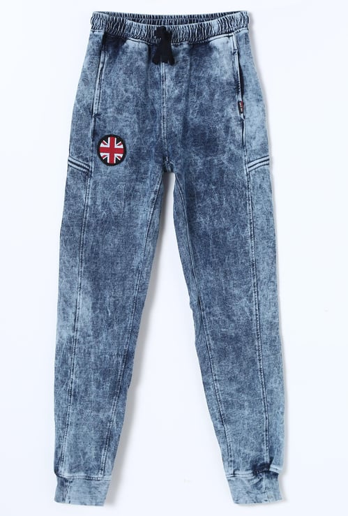 GINI & JONY Applique Acid Wash Denim Joggers