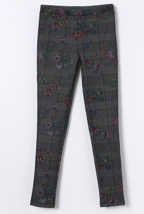 LEE COOPER JUNIORS Floral Print Elasticated Waist Jeggings
