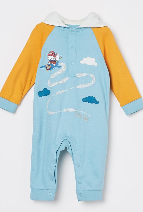 FS MINI KLUB Printed Hooded Romper