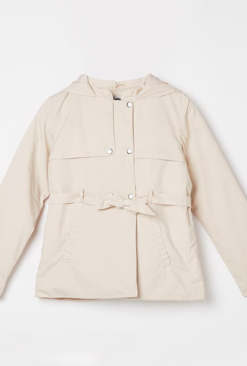 LEE COOPER JUNIORS Solid Belted Waistline Jacket