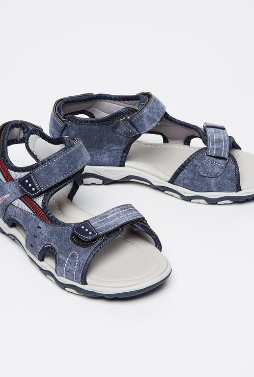 FAME FOREVER Washed Denim Sandals