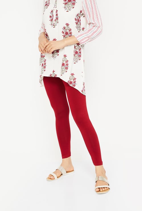 MELANGE Solid Knitted Leggings
