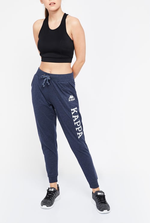 KAPPA Solid Printed Drawstring Detail Lightweight Joggers