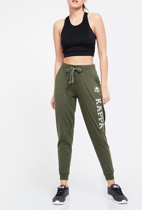 KAPPA Solid Printed Drawstring Detail Lightweight Joggers