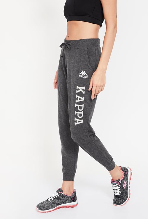 KAPPA Solid Printed Drawstring Detail Lightweight Joggers