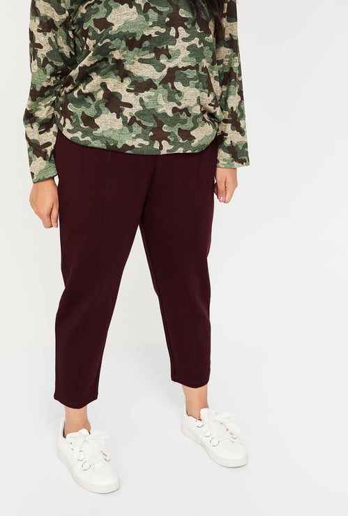NEXUS Solid Plus Size Trousers