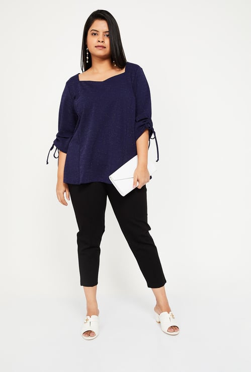 NEXUS Solid Plus Size Trousers