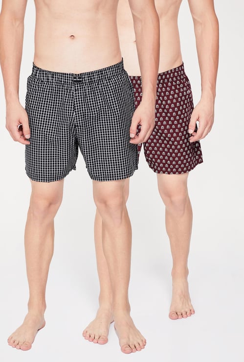 FAME FOREVER Printed Lounge Shorts - Pack of 2 Pcs.
