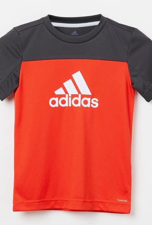 ADIDAS Colourblocked Crew-Neck T-shirt