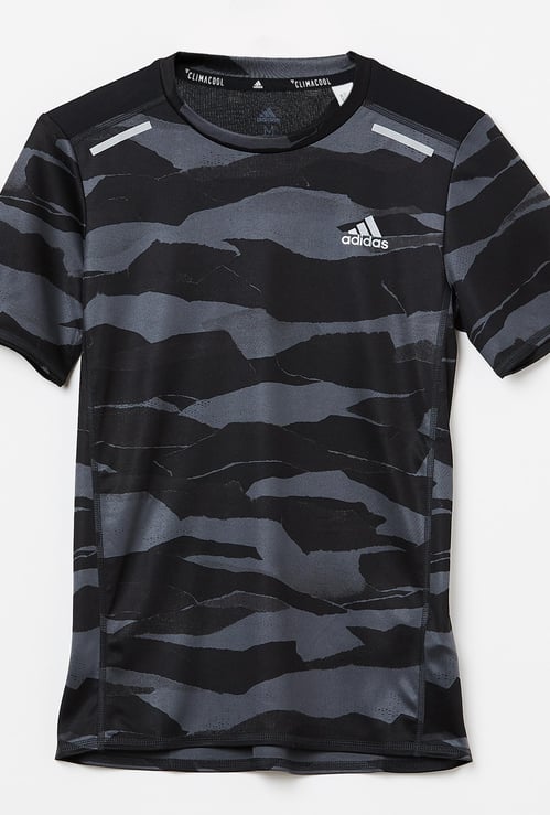ADIDAS Yb Tr Run Camouflage Print Climacool Training T-shirt