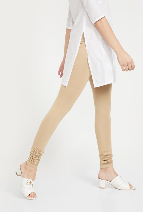 W Solid Knitted Churidar