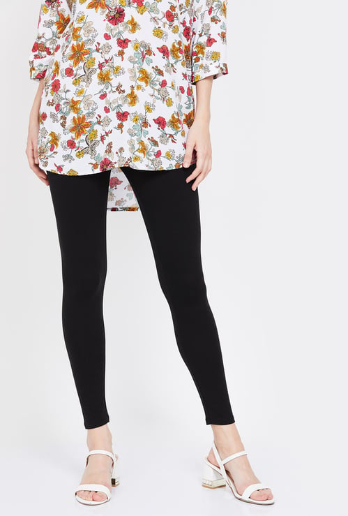 W Solid Elasticated Leggings