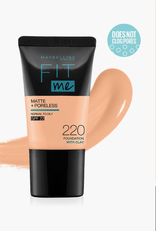 MAYBELLINE NEW YORK Fit Me Matte + Poreless Liquid Foundation Tube
