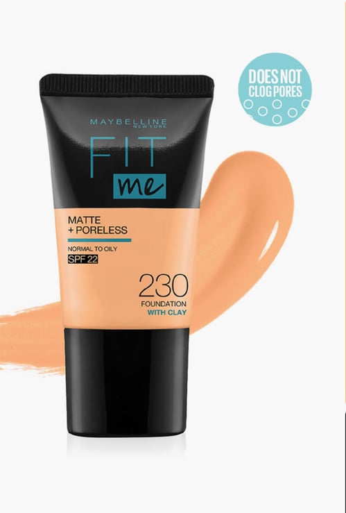 MAYBELLINE NEW YORK Fit Me Matte + Poreless Liquid Foundation Tube