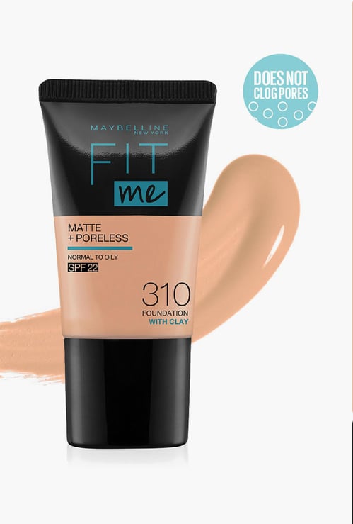 MAYBELLINE NEW YORK Fit Me Matte + Poreless Liquid Foundation Tube