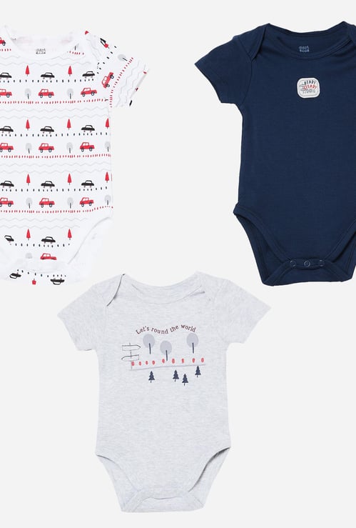 FS MINI KLUB Printed Bodysuit - Pack of 3 Pcs.