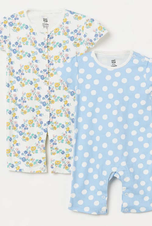 FS MINI KLUB Printed Rompers - Set of 2 Pcs.