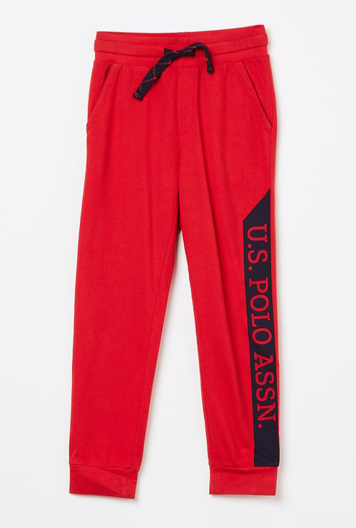 U.S. POLO ASSN KIDS Typographic Print Track Pants