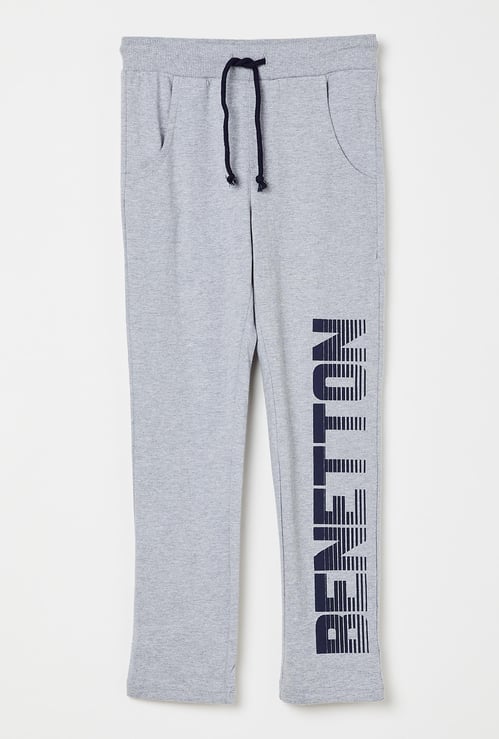 UNITED COLORS OF BENETTON Printed Drawstring Waist Trackpants