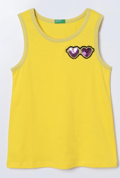 UNITED COLORS OF BENETTON Sequin Detailed Tank Top