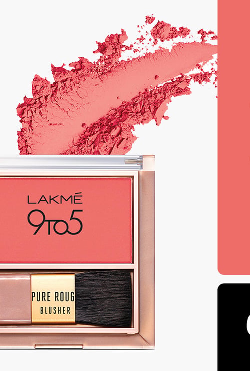 LAKME 9 To 5 Pure Rouge Blusher, Coral Punch, 6 g